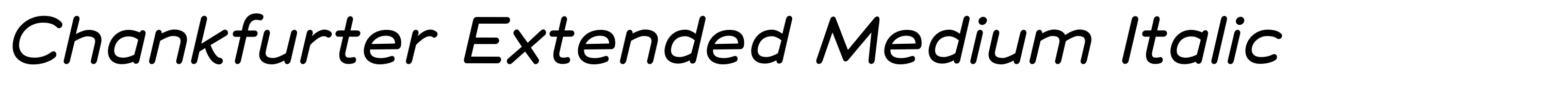 Chankfurter Extended Medium Italic